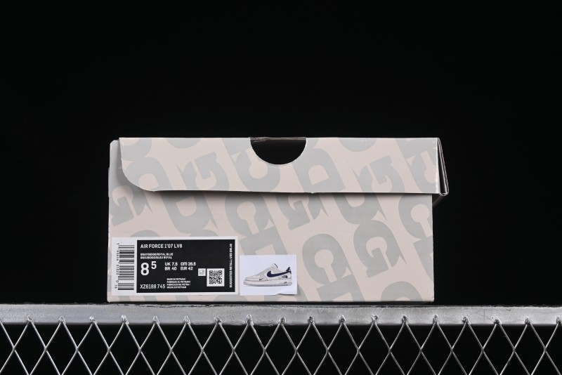 Nike Air Force 1 '07 Low The North Face Collaboration Grey Blue Swoosh Casual Shoes - XZ6188-745