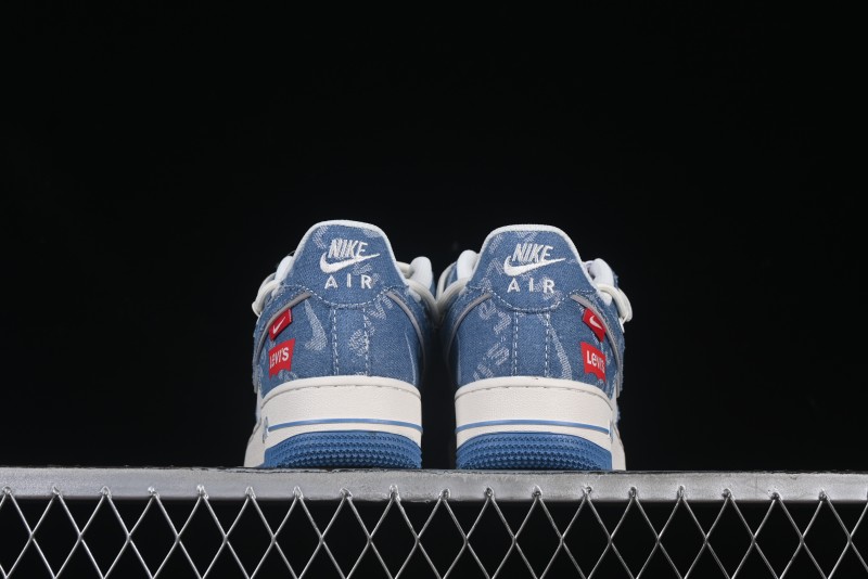 Nike Air Force 1 '07 Low Levi's Denim Patchwork Lace-Up Casual Sneakers - SJ1198-001
