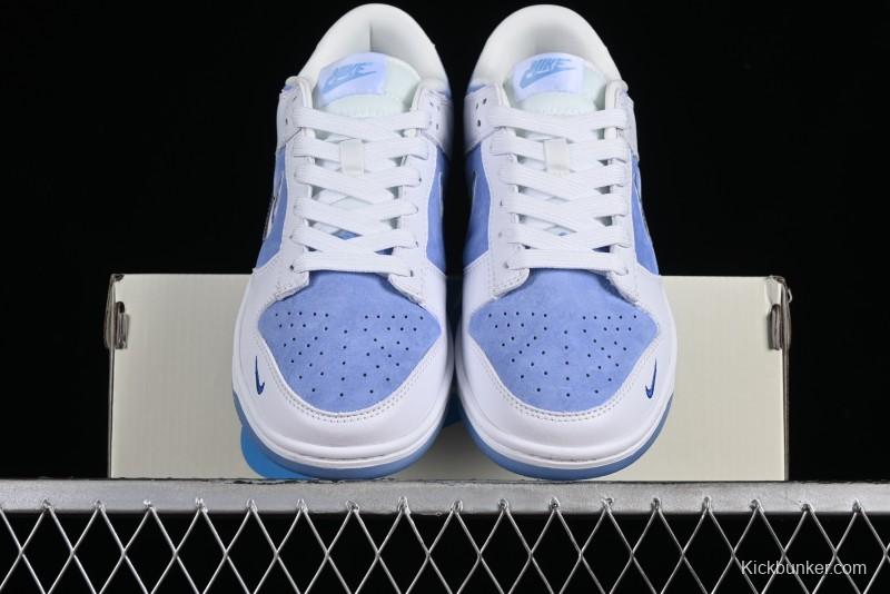 Supreme x Nike SB Dunk Low Royal Blue Anniversary High-End Custom Casual Skate Shoes - JH8039-936