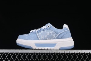 New York Yankees Chunky Liner Mid Denim Monogram Platform Sandals - 3ASXD065N50BLS