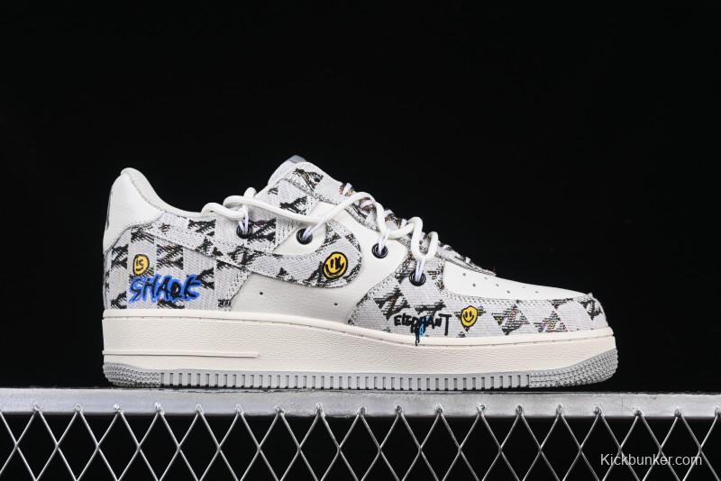 Nike Air Force 1'07 Low Hip Hop MLB Casual Lace-Up Sneakers - BD0077-333