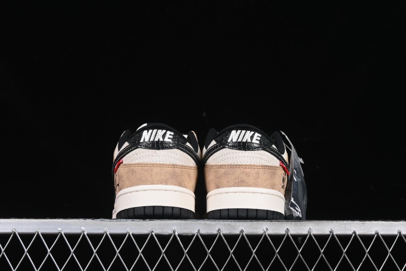 Nike SB Dunk Low Year of the Snake Wheat Black Swoosh Anniversary Custom Low-Top Casual Skate Shoes - YX5066-267