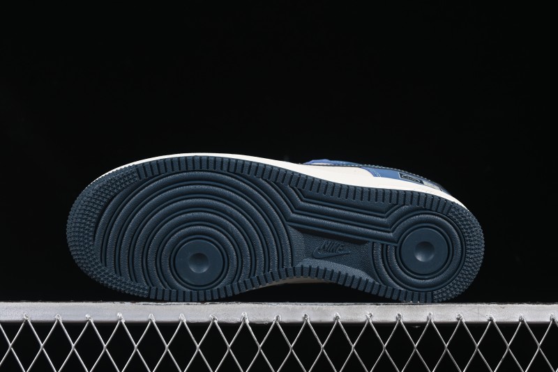 Nike Air Force 1 '07 Low Collaboration White Blue Ghost Face Casual Sneakers with Strap - KK1988-068