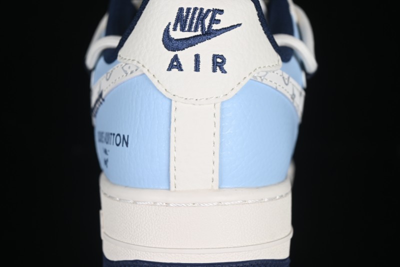 Nike Air Force 1'07 Low LV Collaboration University Blue Drawstring Casual Sneakers - DM6868-058
