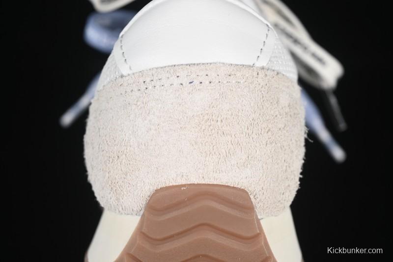 New Balance 237 Heritage Sneakers - Suede and Mesh in Muted Gray with Blue Accents