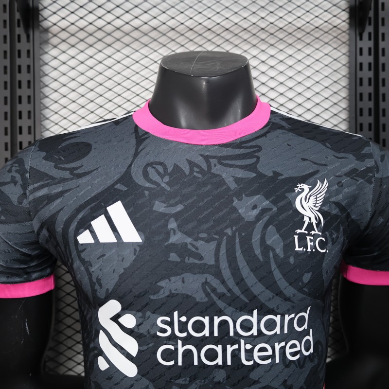 Player Version 25/26 Liverpool Black with Pink Accents Design Jersey
