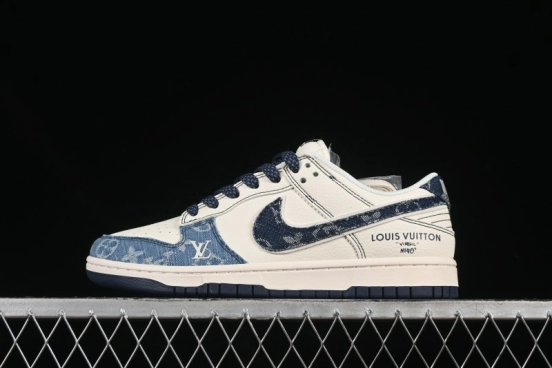 Nike SB Dunk Low LV Collaboration Anniversary High-End Custom Low-Top Casual Skate Shoes - XX3168-142