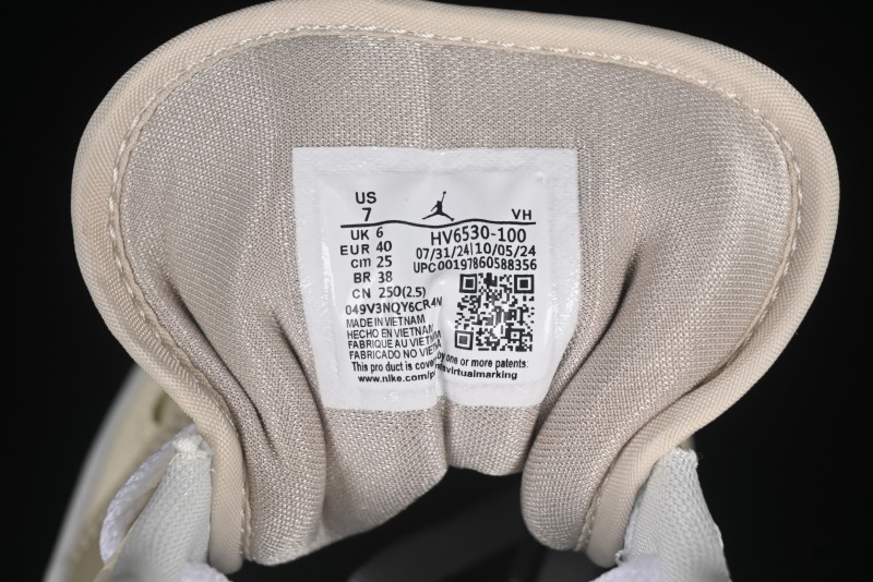 Nike Air Jordan 1 Low AJ1 Cream White Low-Top Casual Sneakers - HV6530-100