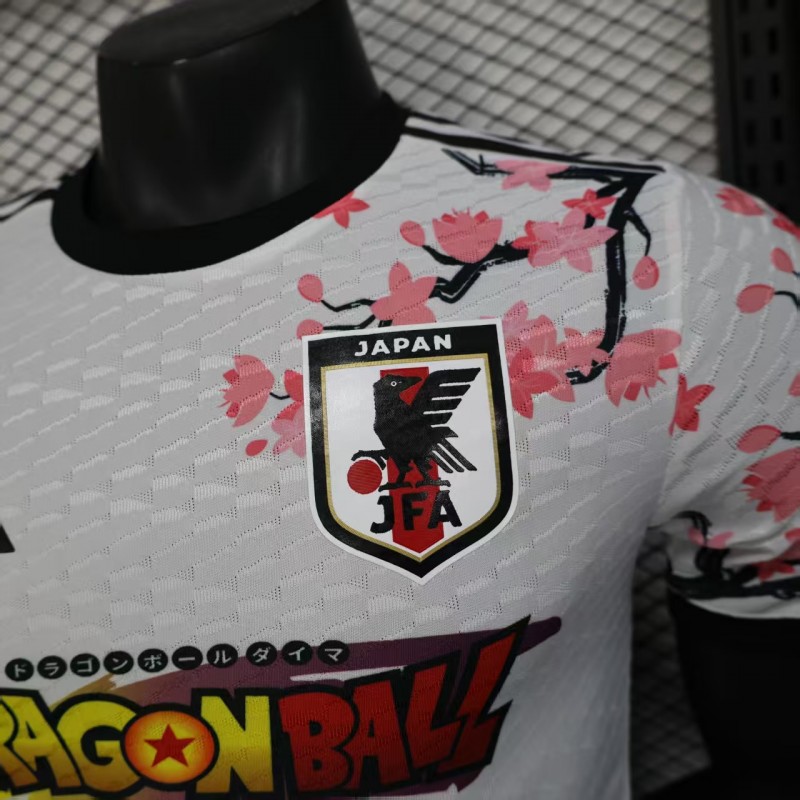 Player Version 2025 Japan White with Dragon Ball Character & Cherry Blossom Jersey