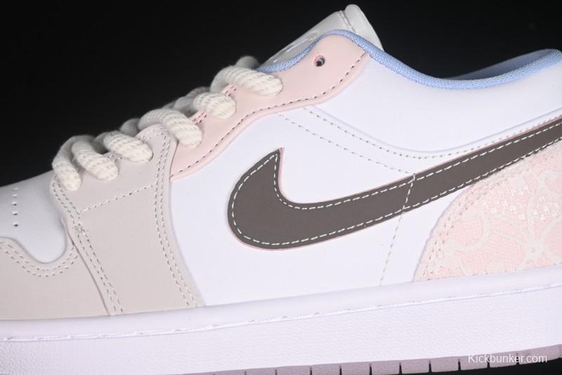 Nike Air Jordan 1 Low AJ1 Carving Pink Low-Top Casual Lifestyle Sneakers - IB8859-101