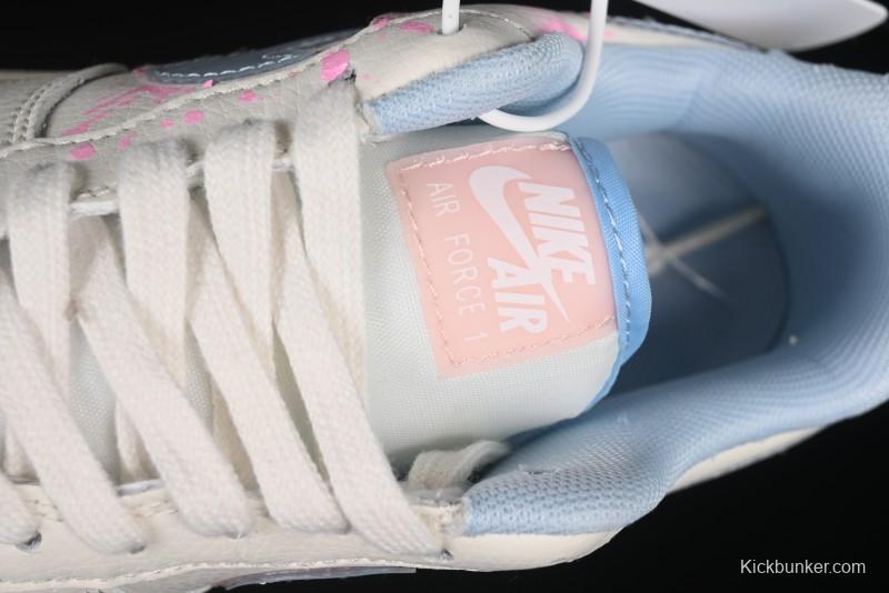 Nike Air Force 1'07 Low Pink and Blue Love Limited Edition Casual Sneakers - CW1574-058
