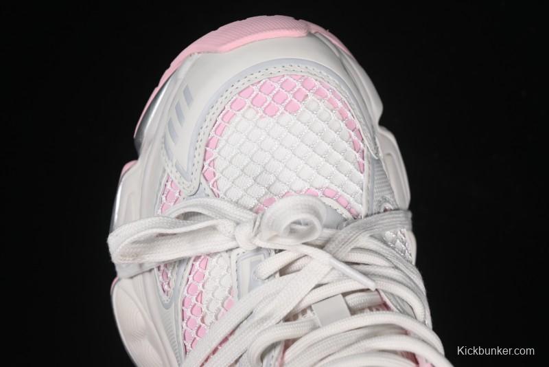 GG-CC Starry Sky Particle Silver White Lace-up Hollow Out Chunky Sneakers with 5cm Height Boost - G25U9778