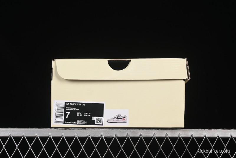 Nike Air Force 1 '07 Low Supreme Collaboration Two-Tone Blue Grey Lace-Up Casual Sneakers - DM6868-068