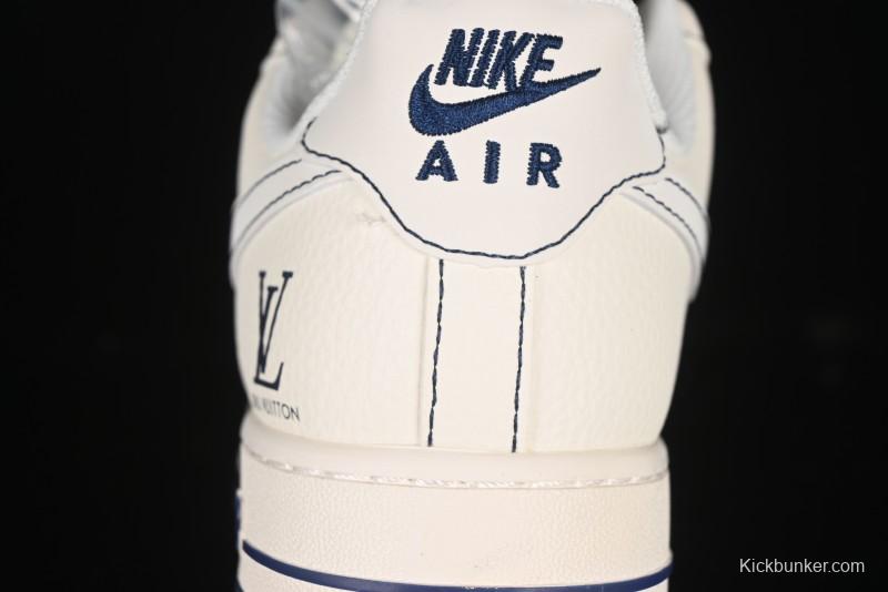 Nike Air Force 1 '07 Low LV Collaboration Black Swoosh Logo Casual Sneakers - XX3168-160