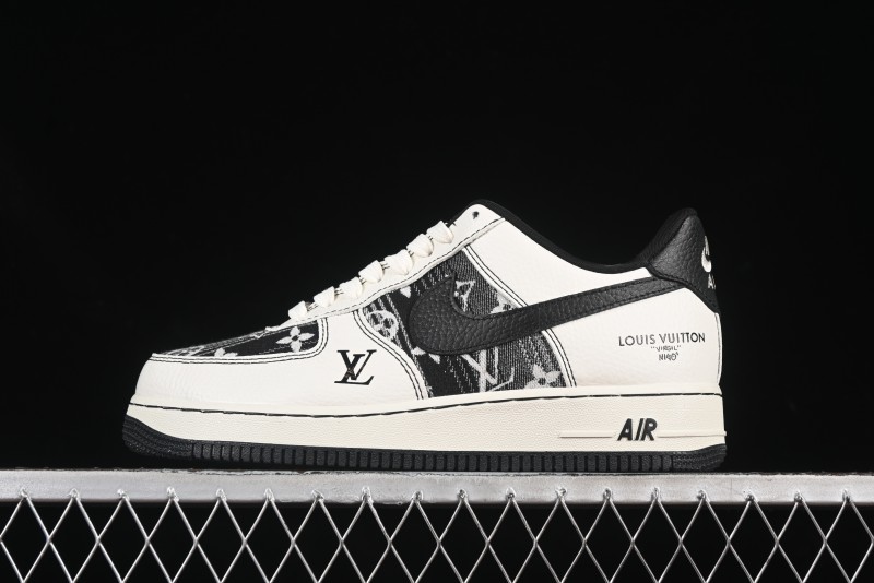 Nike Air Force 1 '07 Low LV Collaboration Cream Black Casual Sneakers - BZ6808-103