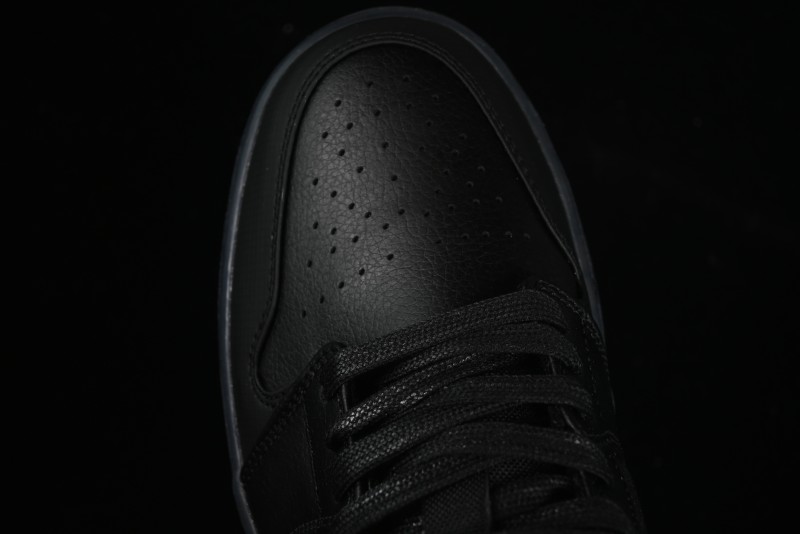 Nike Air Jordan 1 Low AJ1 Basketball Shoes Black White Canvas Leather Panel - HV5968-001