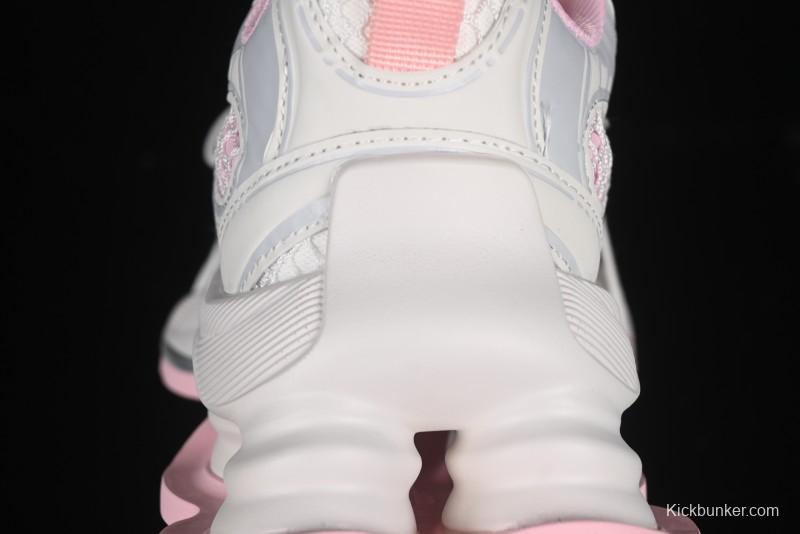 GG-CC Starry Sky Particle Silver White Lace-up Hollow Out Chunky Sneakers with 5cm Height Boost - G25U9778