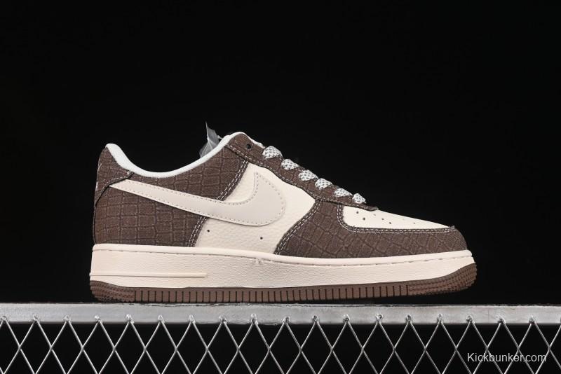 Nike Air Force 1 '07 Low LV Collaboration Beige Grid Casual Sneakers - XS1958-552