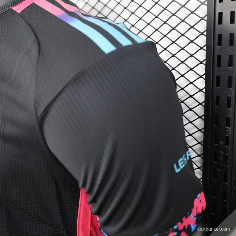 Player Version 2025 Algeria Black with Colorful Gradient Accents Jersey