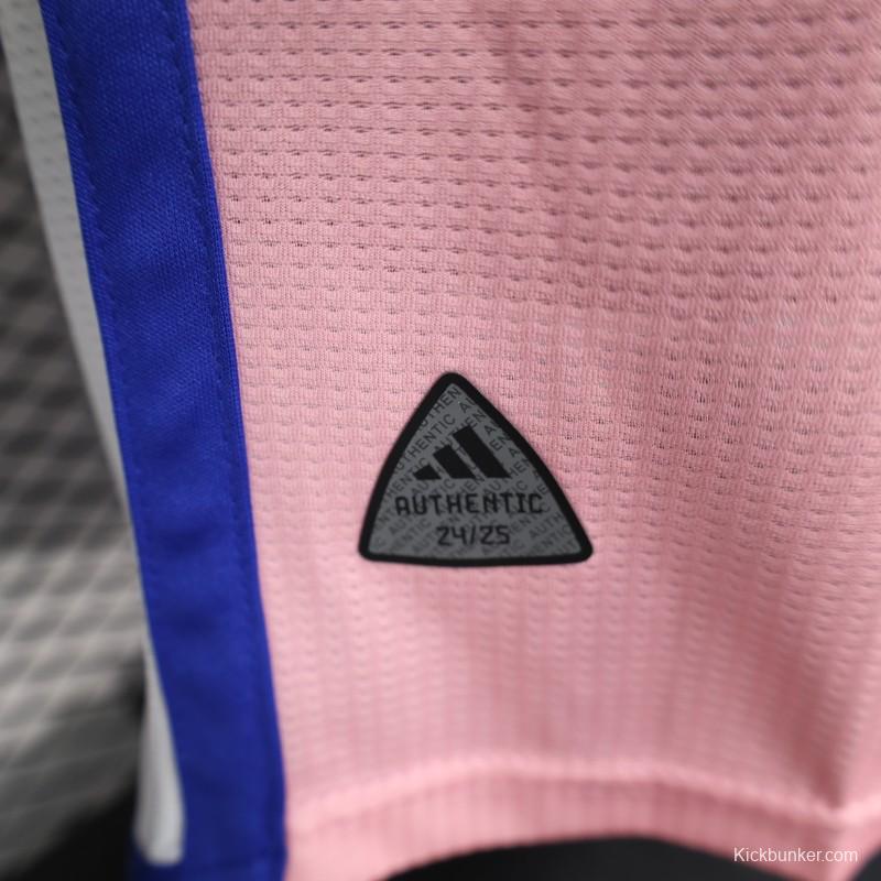 Player Version 2025 Algeria White-Pink with Country Map Design Jersey