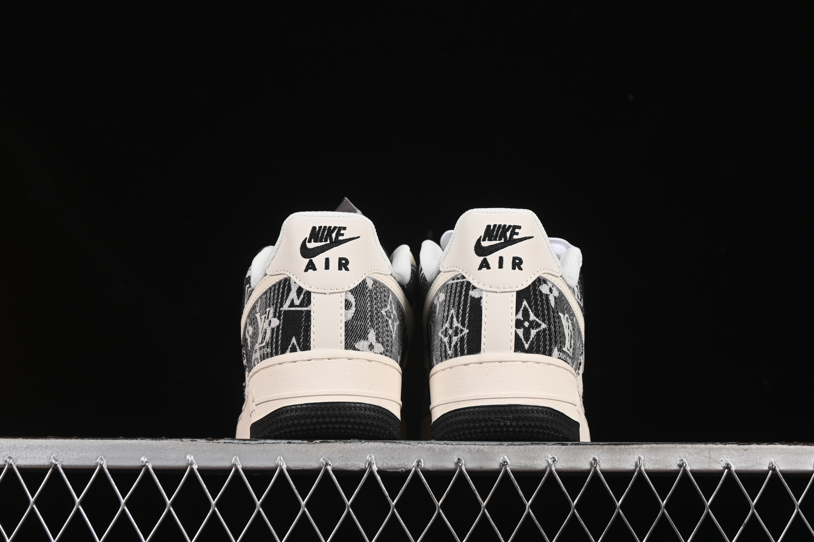 Nike Air Force 1'07 Low LV Collaboration Black Floral Denim Casual Sneakers - XS1958-585