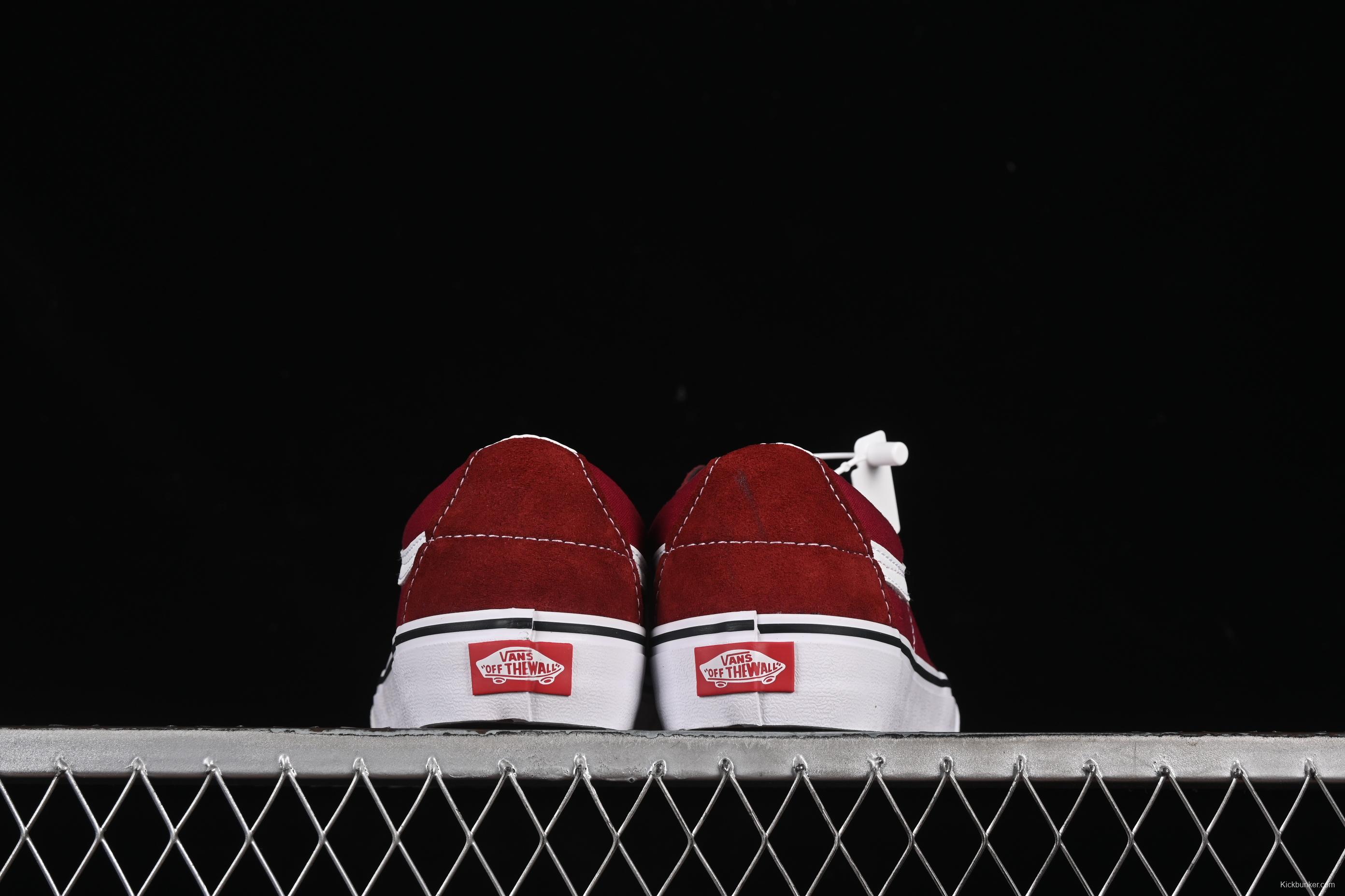 Vans Sk8-Low Burgundy Anti-Slip Casual Skate Shoes - VN0A4UUK5U7