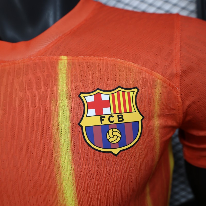Player Version 25/26 FC Barcelona Orange with Flame Gradient Jersey