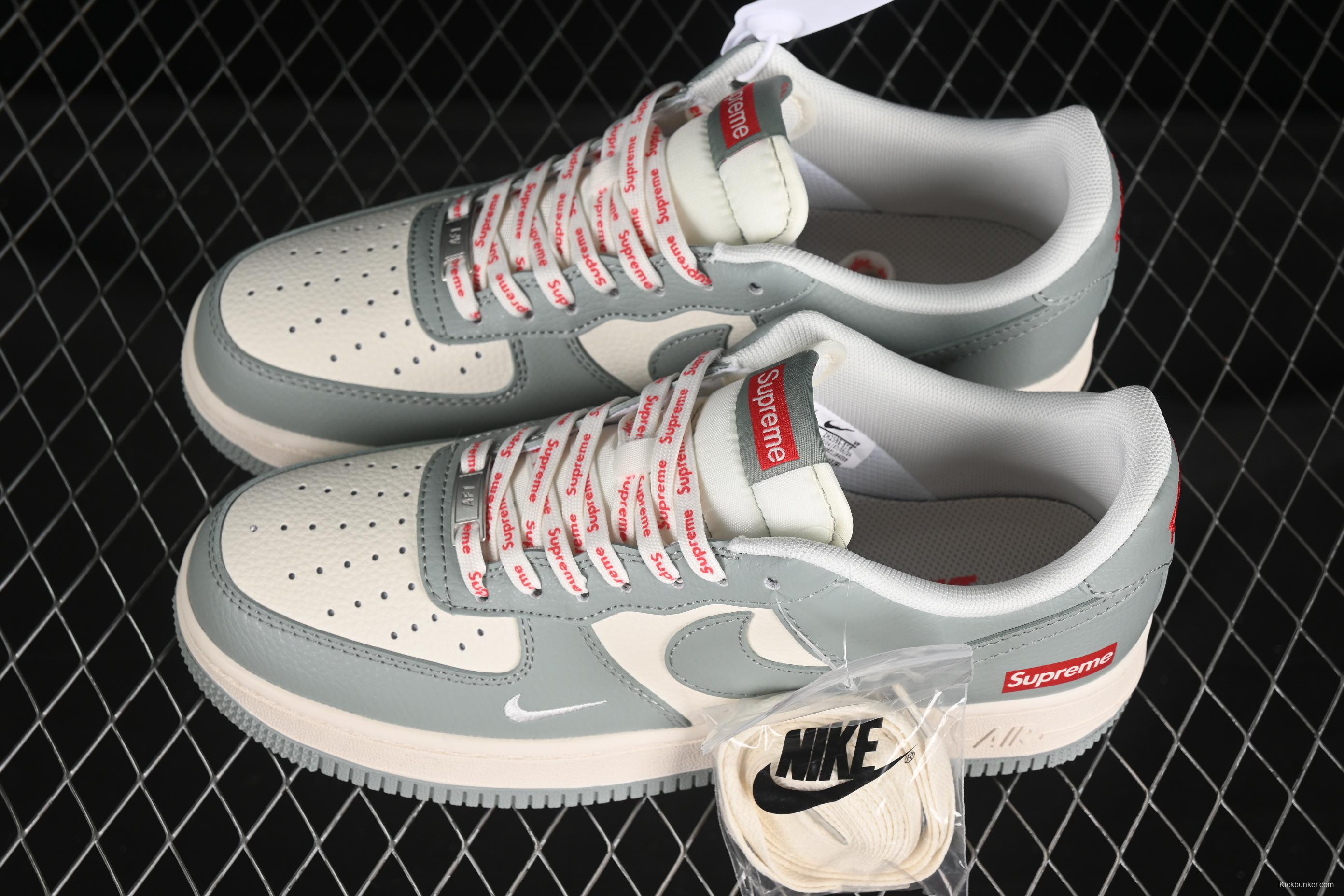 Nike Air Force 1 '07 Low Supreme Collaboration Shoes in Grey - ZH2598-319