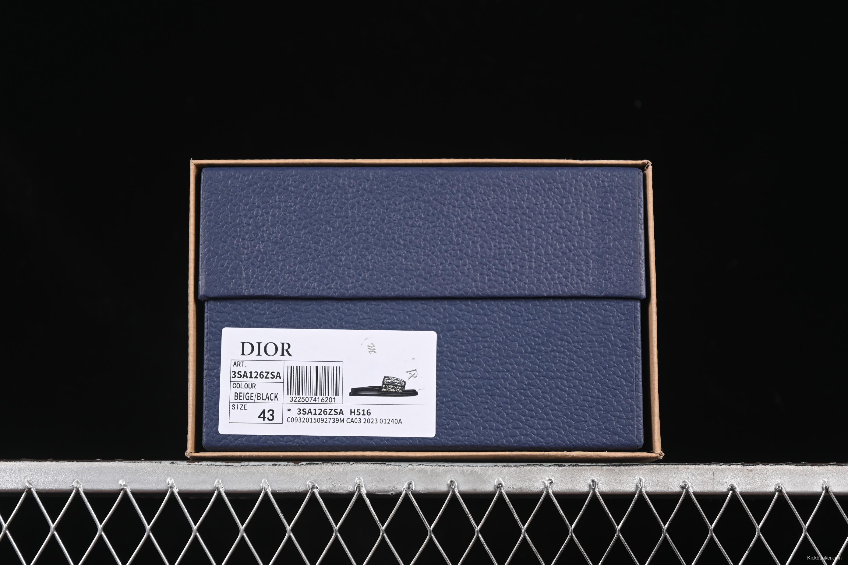 Dior Aqua Summer Men's Platform Casual Sandals with Oblique Print and Leather Accents - 3SA126ZSA