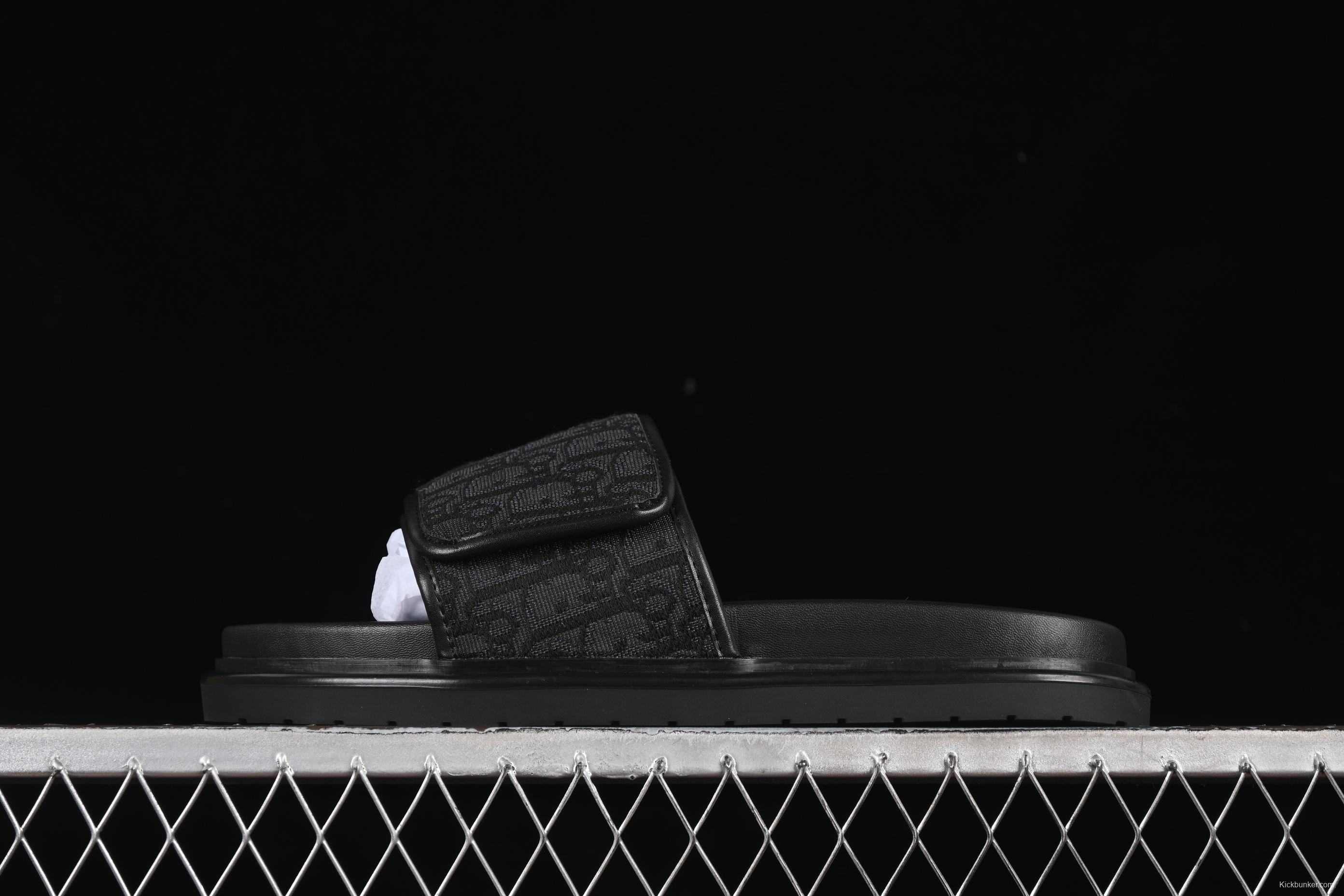 Dior Aqua Summer Men's Platform Casual Sandals with Oblique Print - 3SA126ZSA