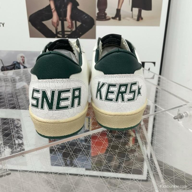 2024 Unisex GGDB White Green Leather Sneakers MJ00260