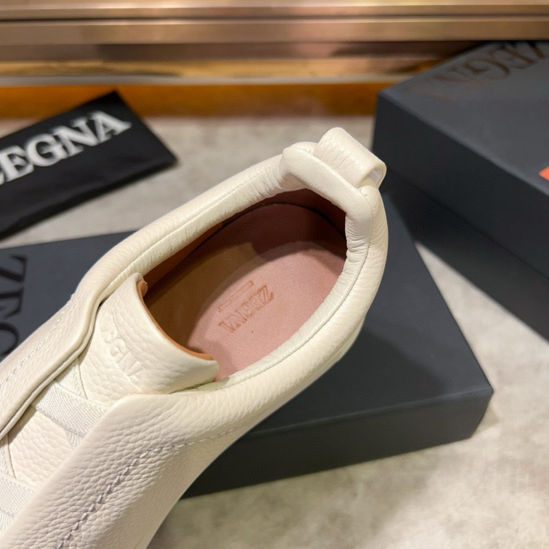 2024 Men ZEGNA White Leather Sneakers MJ00280