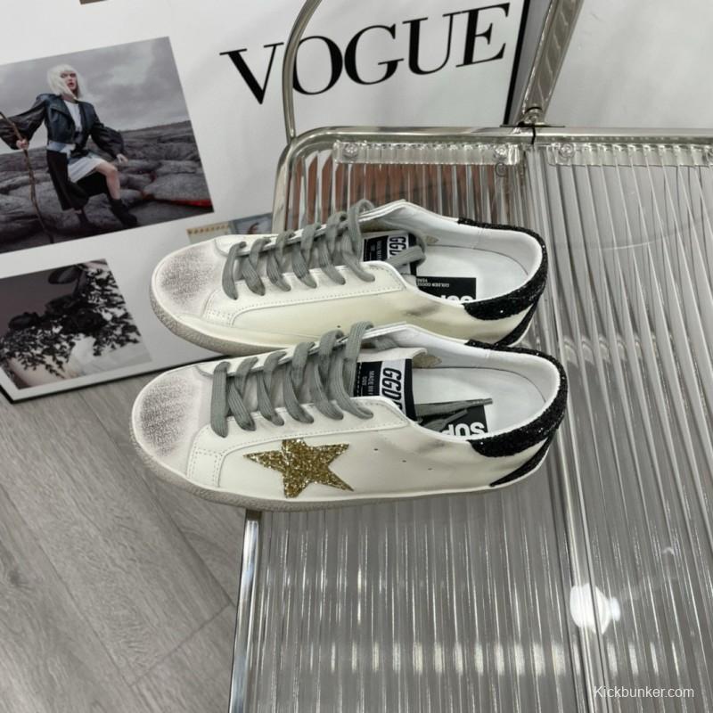 2025 Women GGDB White Black Gold Leather Suede Sneakers