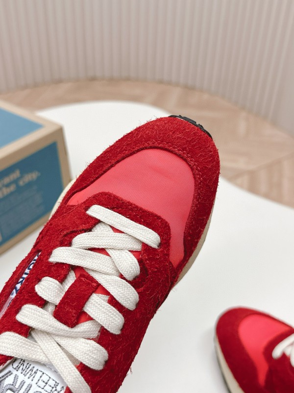 2024 Unisex Autry Red White Leather Mesh Sneakers MJ00330