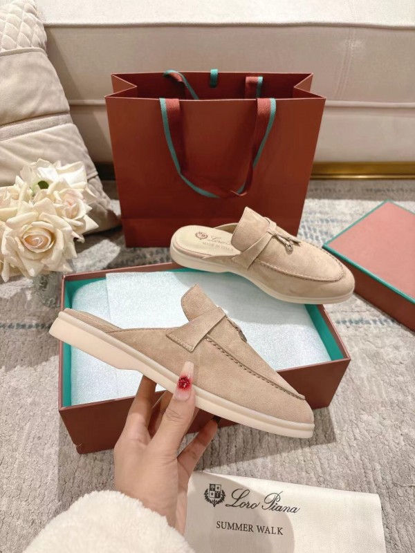 2025 Slippers LP Beige Suede Casual LY00360