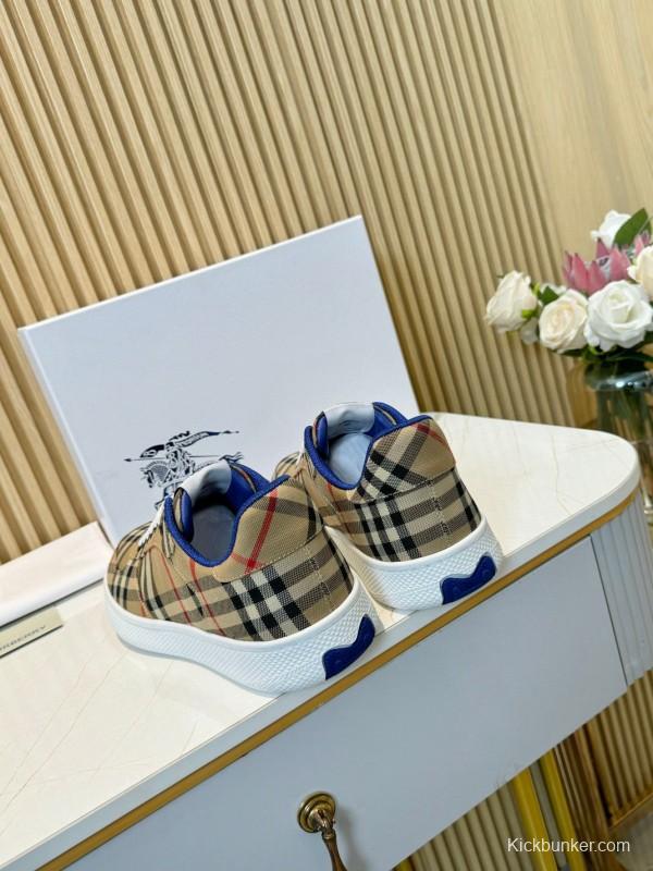 2024 Unisex Burberry Beige Black Cotton Casual Shoes MJ00320