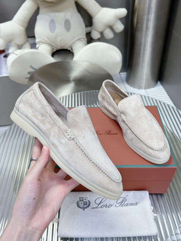 2024 Unisex Le Parmentier Beige Suede Loafers MJ00270