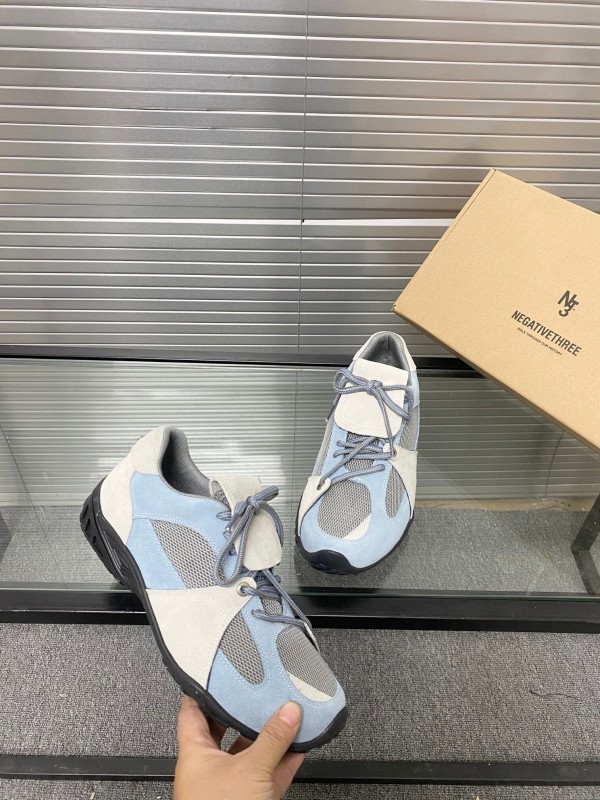 2025 Women Puma Light Blue White Oxford Leather Breathable Sneakers KFY00280