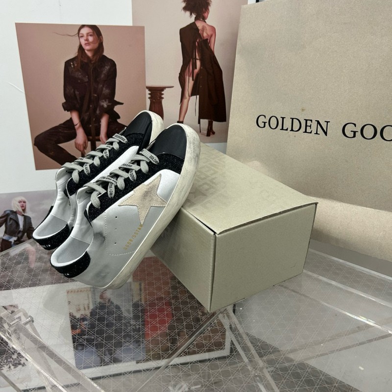 2025 Women GGDB White Black Leather Suede Sneakers