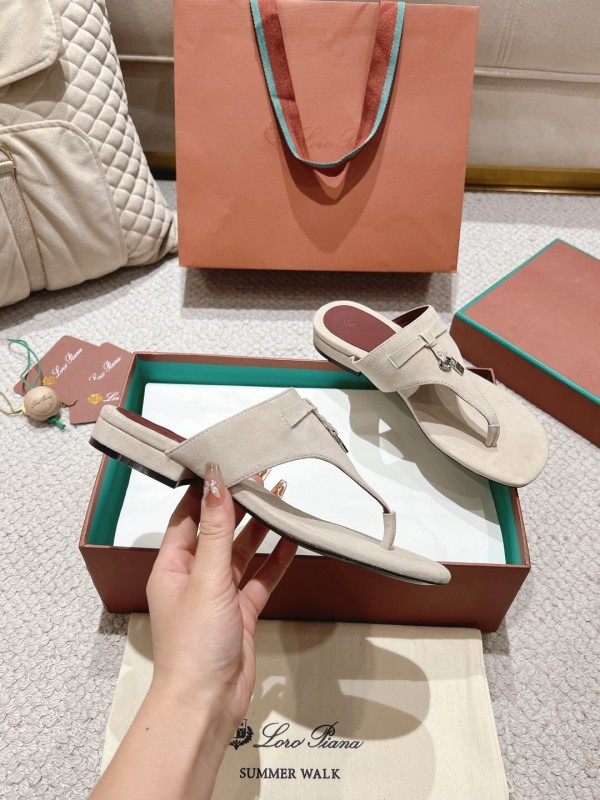 2025 Slippers Le Parmentier Beige Suede Slippers LY00250