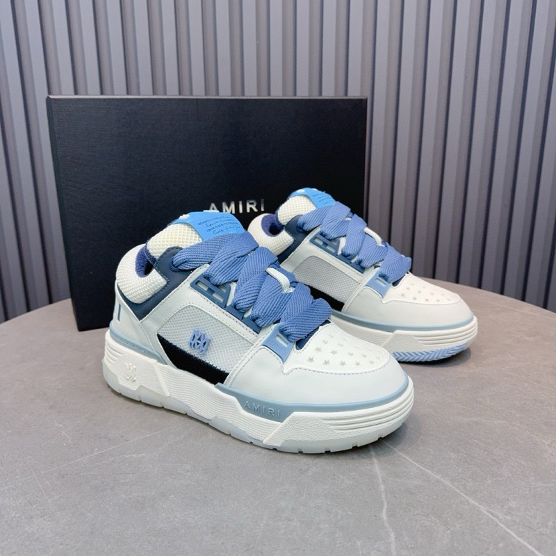 2024 Unisex Amiri Blue White Leather Sneakers MJ00360