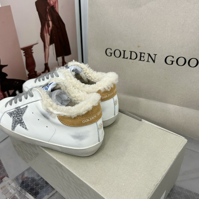 2025 Women GGDB White Silver Leather Sneakers MJ00260
