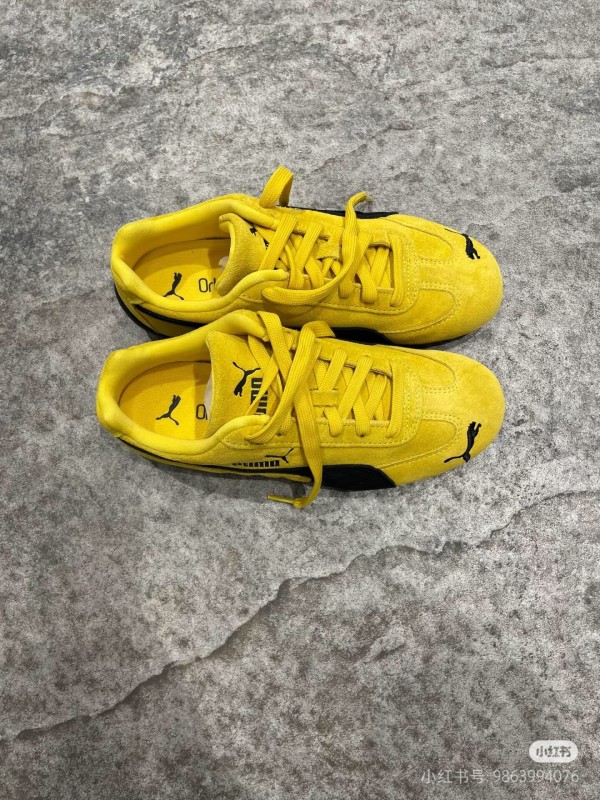 2025 Women Puma Yellow Suede Sneakers KFY00260