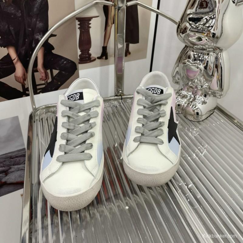 2025 Unisex GGDB White Pink Blue Leather Suede Sneakers