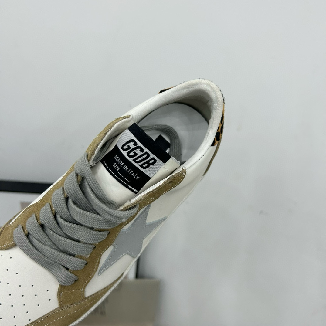 2024 Unisex GGDB White Beige Leather Suede Low Top Sneakers MJ00260