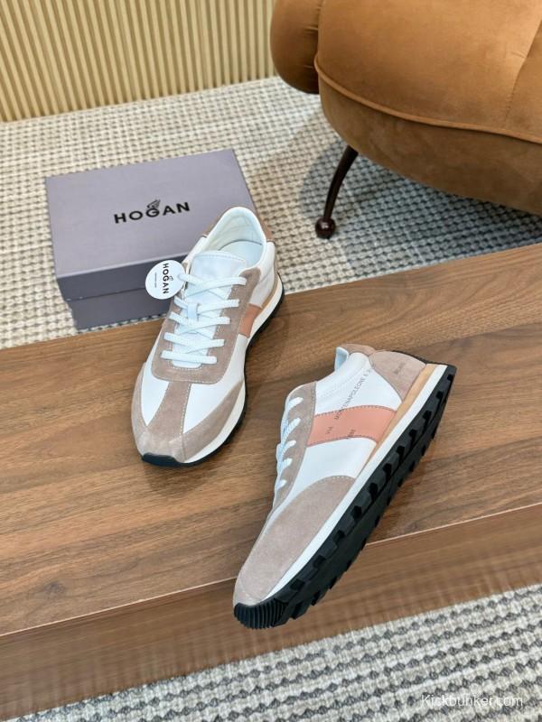 2025 Unisex TOM FORD White Brown Suede Leather Sneakers LY00360(F)/LY00370(M)