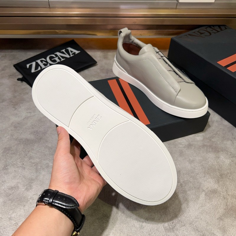 2024 Men Ermenegildo Zegna White Leather Sneakers MJ00280