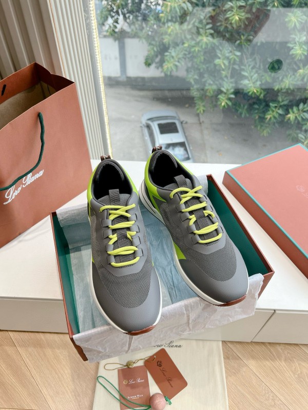 2024 Unisex Le Parmentier Grey Green Knit Sneakers