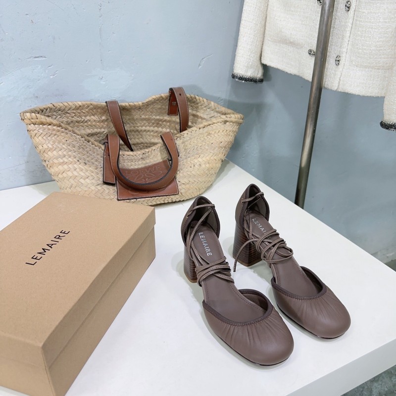 2025 Women LEMAIRE Brown Leather Mary Jane