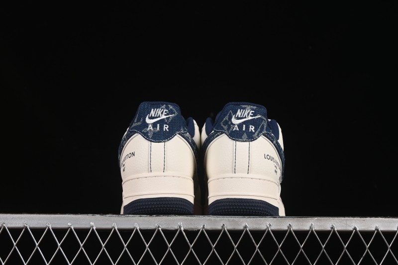 Nike Air Force 1 '07 Low LV Collaboration Dual-Tone Blue Denim Hook Low-Top Casual Sneakers - YX5066-342